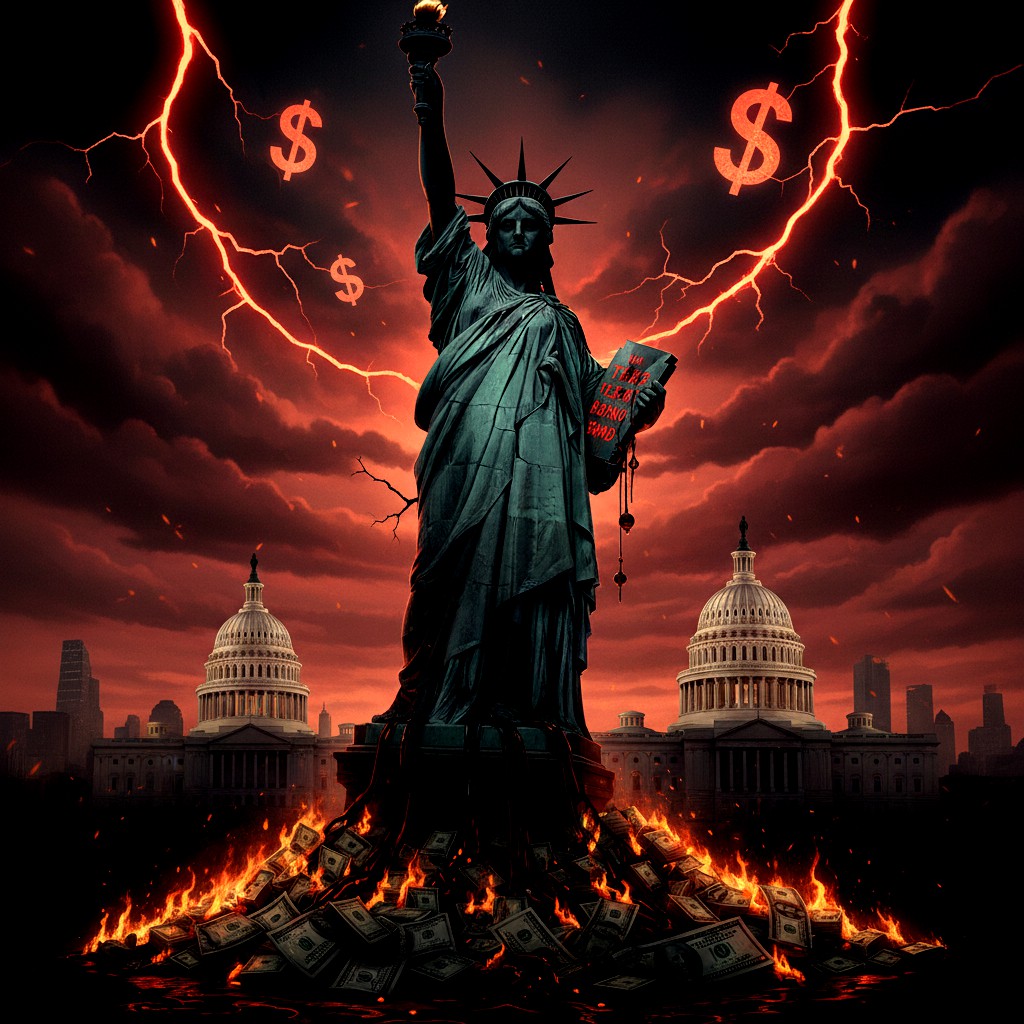 Las sombras crecientes: Deuda estadounidense, guerras por recursos y el fin del imperio antes de 2045