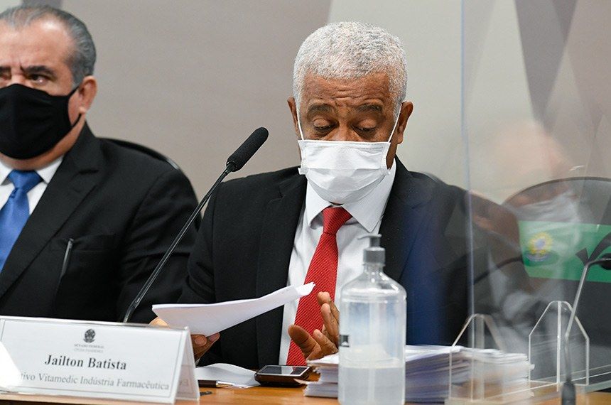 CPI da Pandemia tomou depoimento de Jailton Batista, diretor-executivo da Vitamedic, empresa que produz medicamento usado em "tratamento precoce"